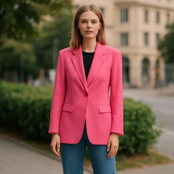 Vero Moda Jackets & Blazers - NWT VERO MODA Charity Slim Fit Long Blazer 6 US / 38 EU IN RASPBERRY